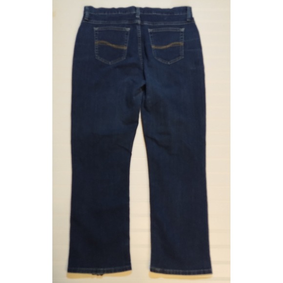 Riders by Lee Womens 16P Classic Fit Straight Leg Jeans Dark Wash Mid Rise - Picture 2 of 9